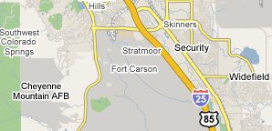 fort carson on the map