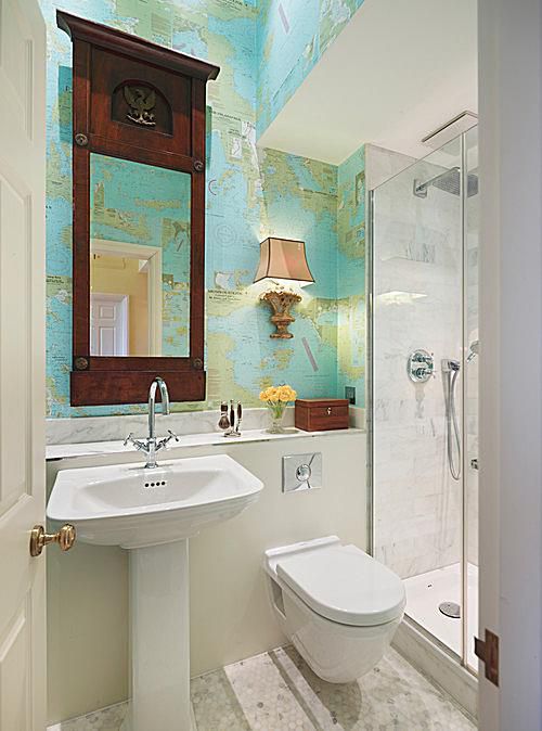 Ideas For Tiny Bathrooms : 100 Small Bathroom Designs & Ideas - Hative - A small bathroom design must include clever small bathroom storage ideas and we love the addition of a ladder shelf to a small space which, in addition to being slimline and maximizing vertical space when propped up against a wall, it creates an attractive design feature.