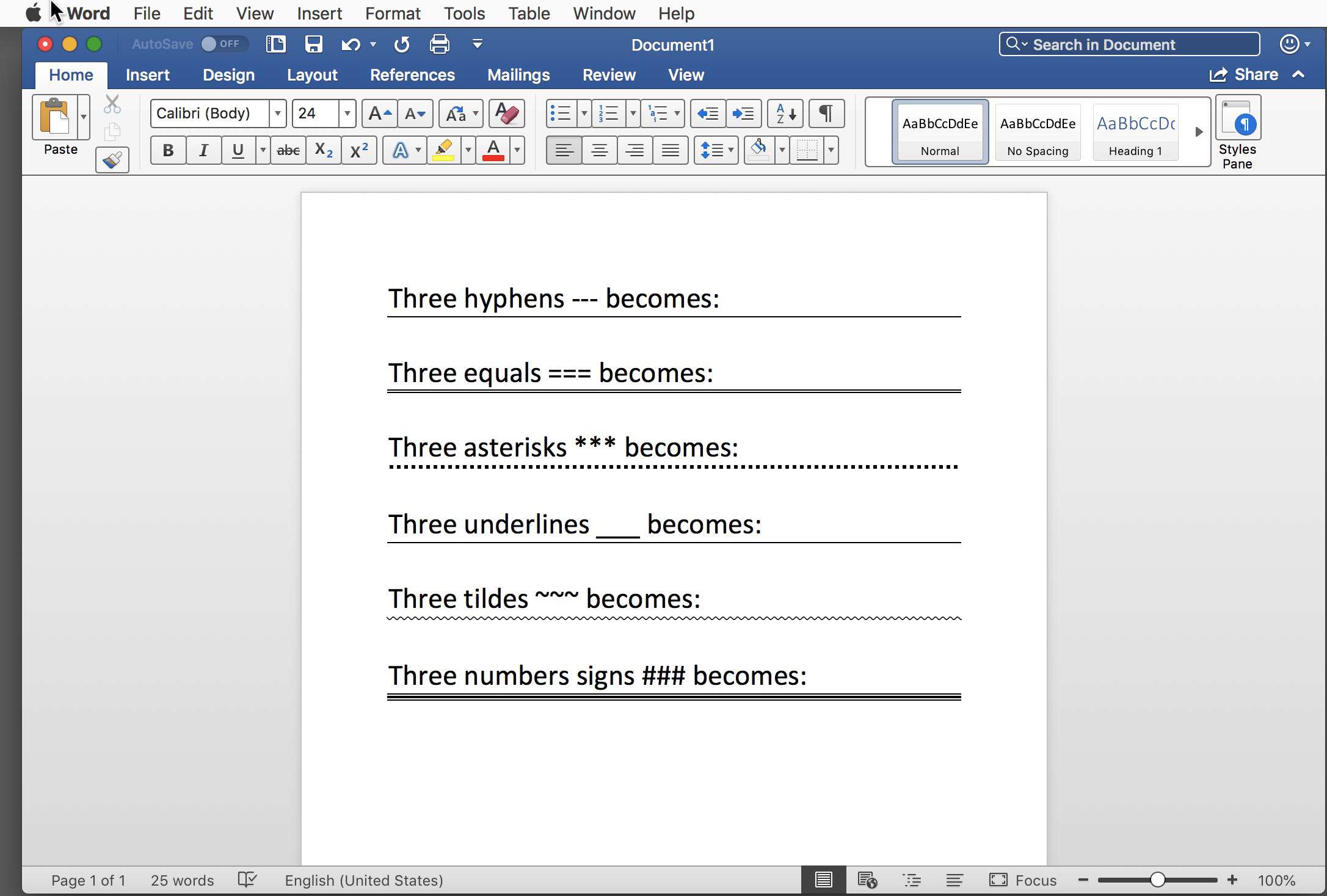 How to Insert Lines in Word