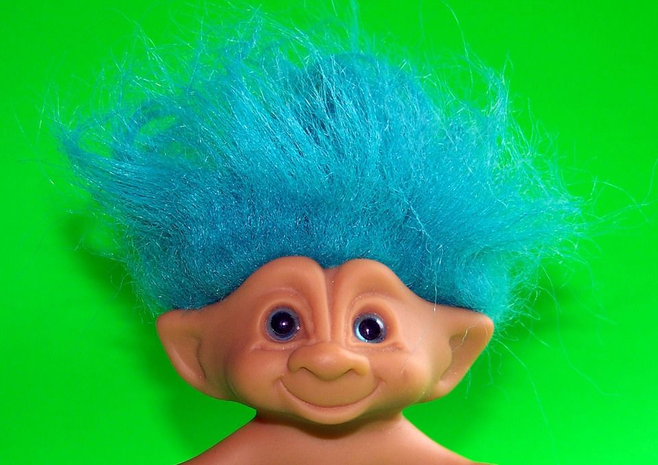 Blue and Orange Troll Doll with Glitter Hair - wide 2