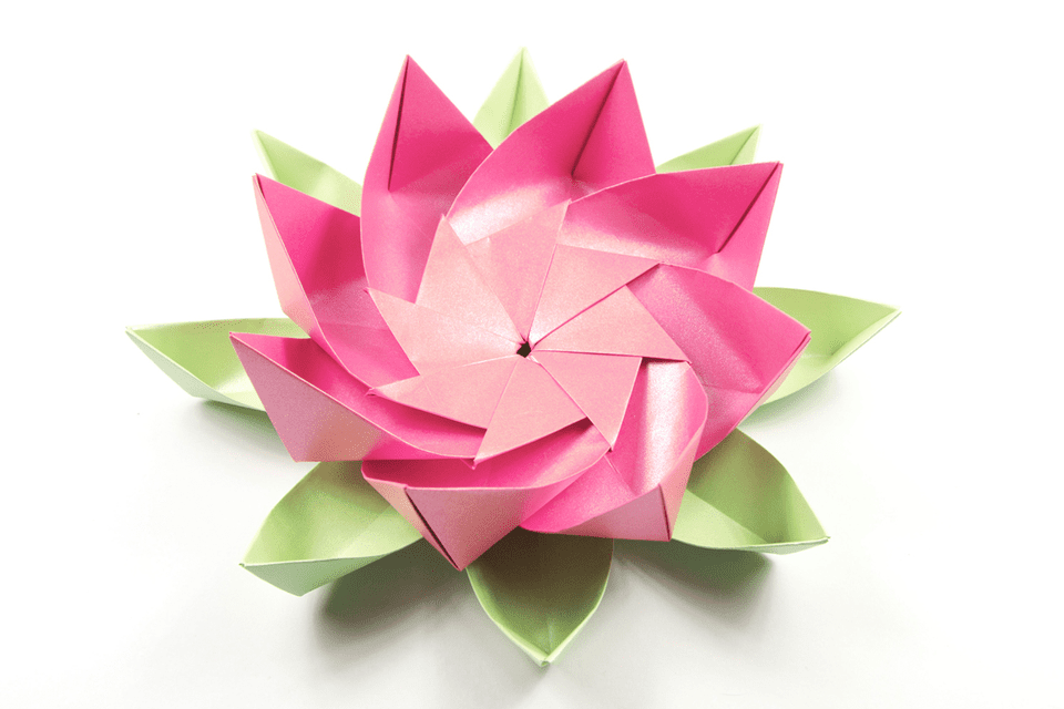 step by step origami lotus flower