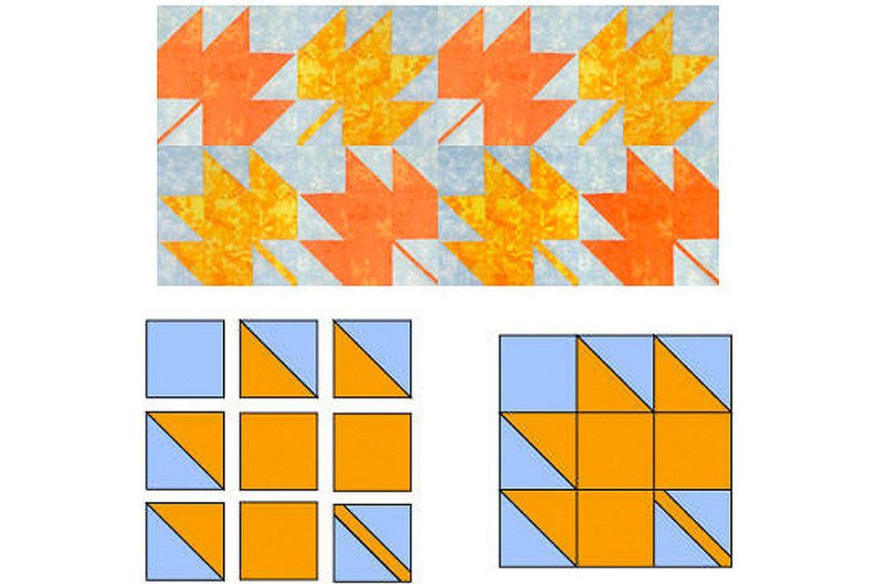 Easy Maple Leaf Quilt Block Pattern