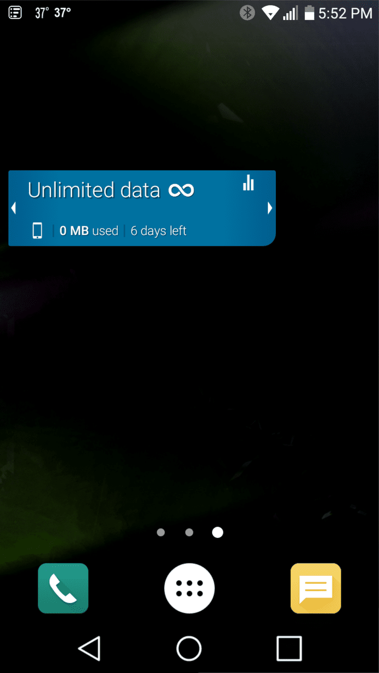 data on off widget