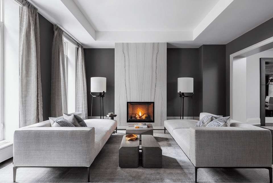 Minimalist Modern Black And White Living Room