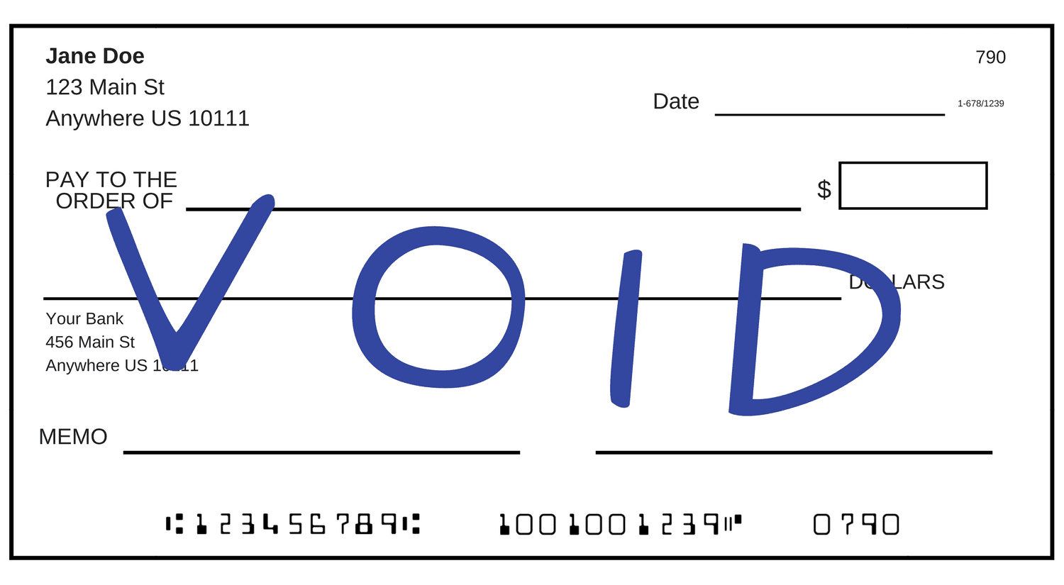 How Do You Write A Voided Check