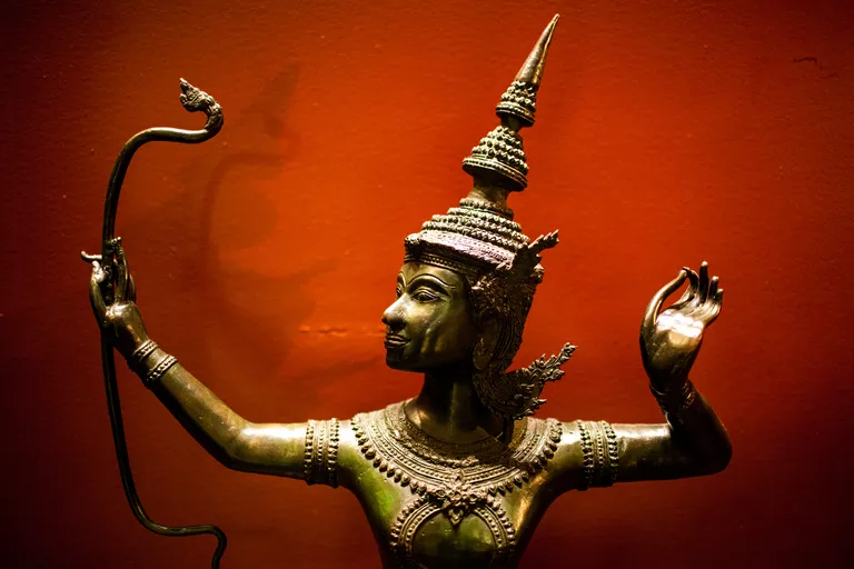 Statue depicting Lord Rama, the perfect man, an avatar of Vishnu