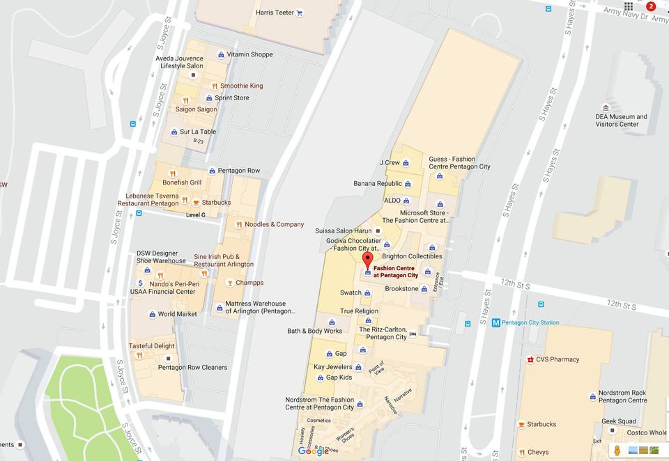Maps and Directions to The Pentagon & Pentagon City Mall