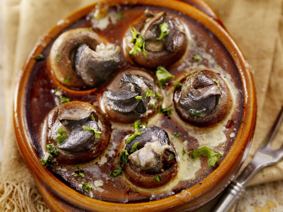 baked flounder recipe Escargot Mushrooms French Recipe Stuffed