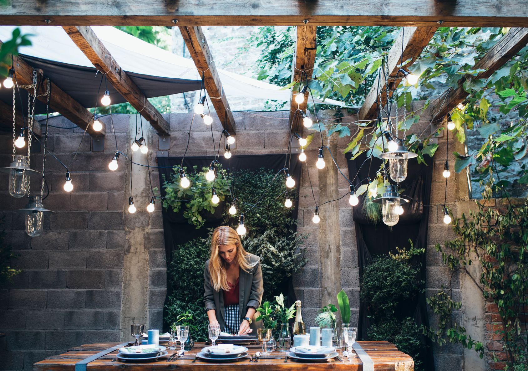 backyard tiny summer awesome outdoor small super ways decor decorating spaces pergola space living stocksy lights choose lighting hanging landscaping
