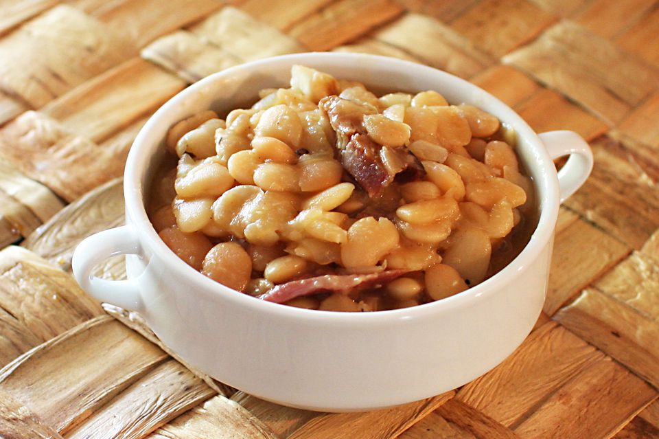 Slow Cooker Baby Lima Beans with Ham Recipe