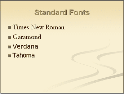 best font to use for powerpoint presentations
