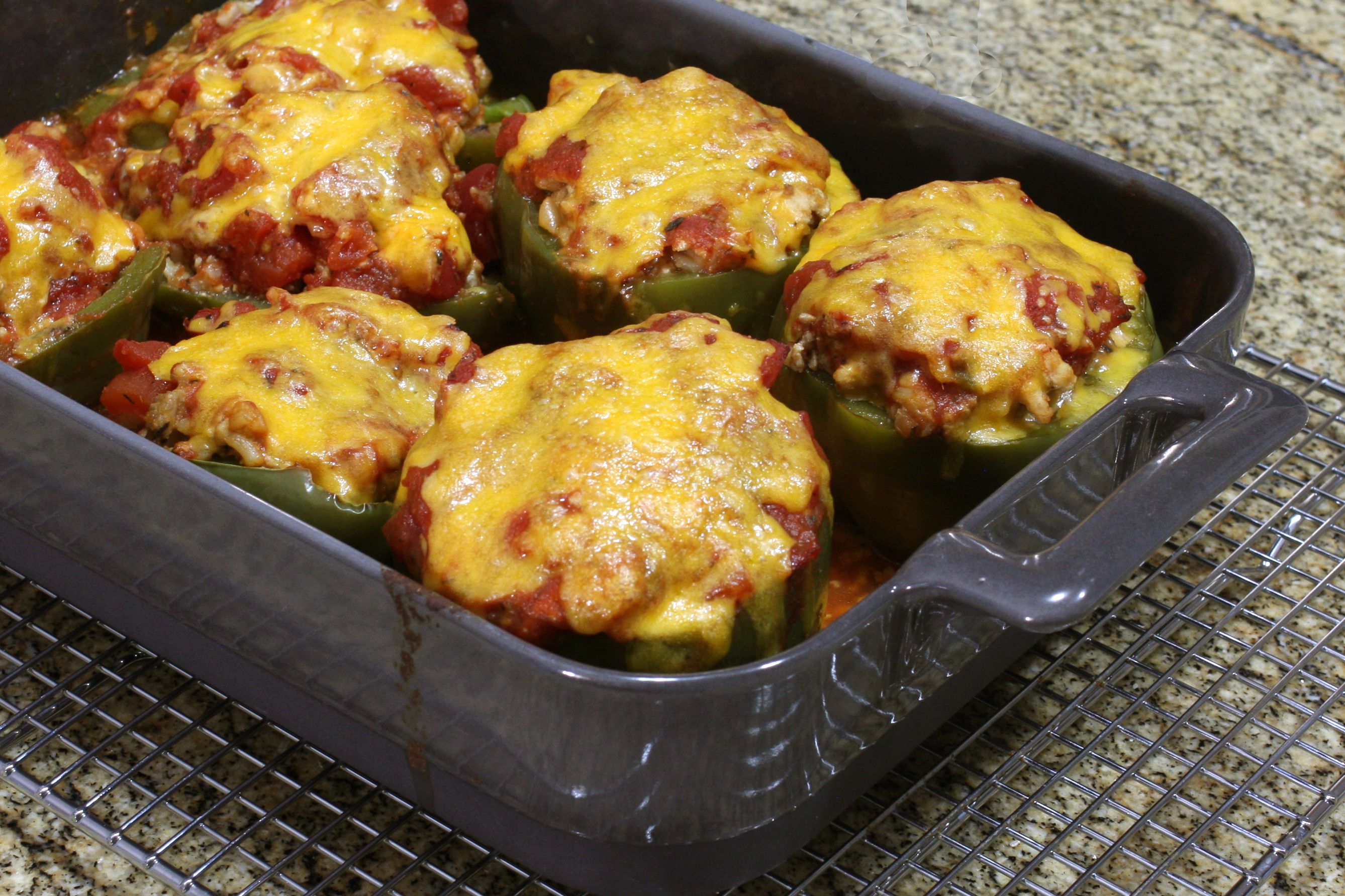 Stuffed Peppers With Ground Beef and Rice Recipe