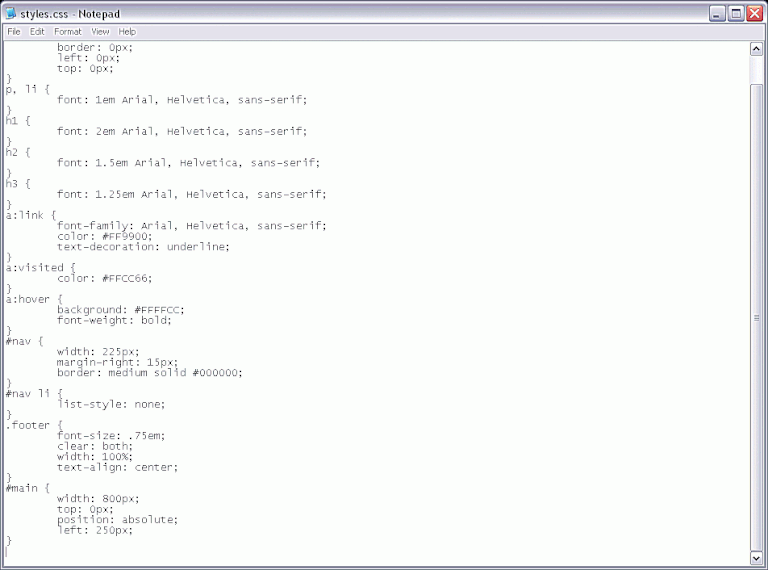 How To Use Css In Notepad