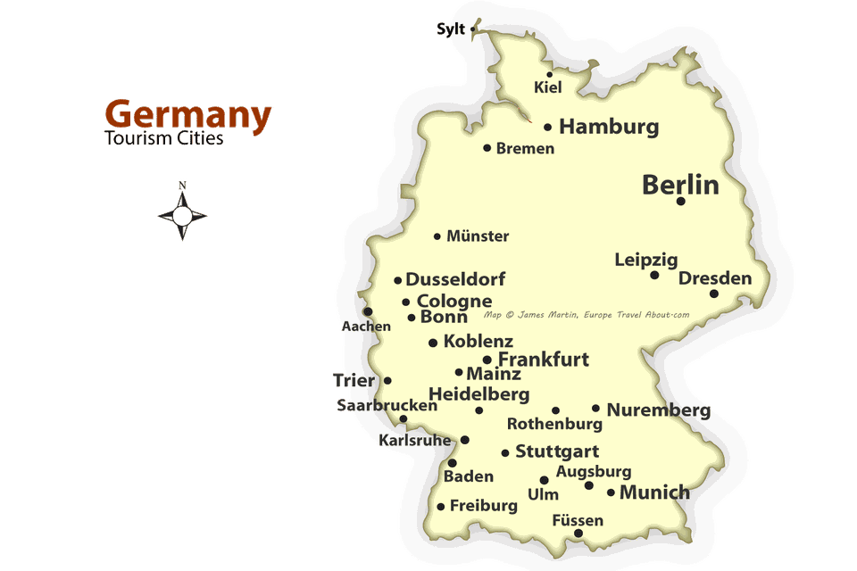 germany tourist places map