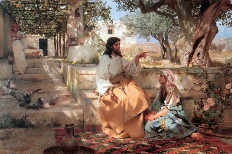 Mary And Martha Bible Story Teaches Us About Priorities   Semiradsky Christ Martha Maria 57f55c125f9b586c358e08ca 