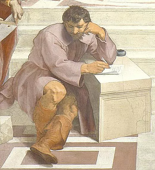 Detail from Raphael's School of Athens