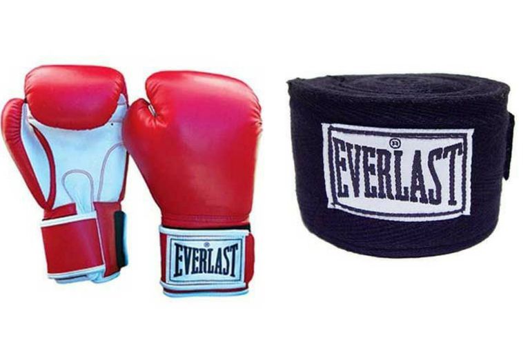 boxing gloves and wraps