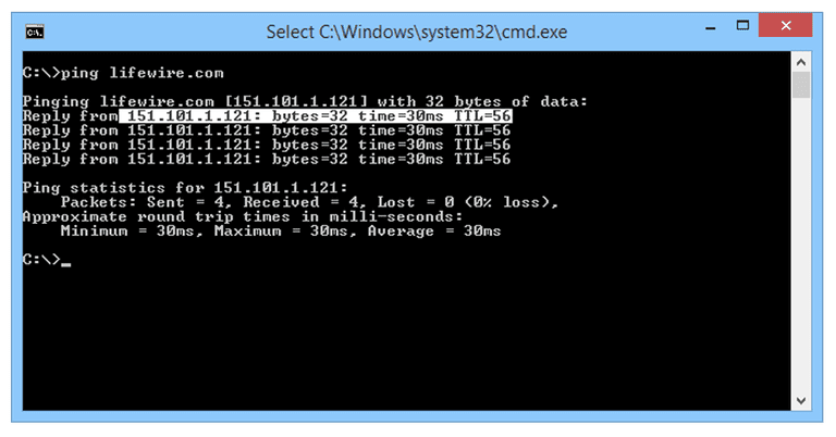 Screenshot of the Mark Feature in Command Prompt