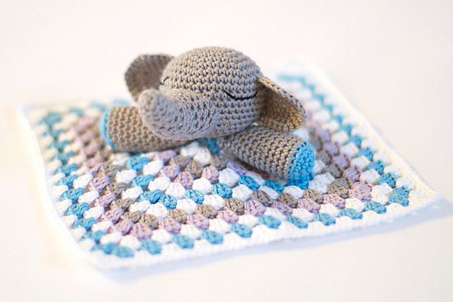 Crochet Elephant Lovey Free Pattern