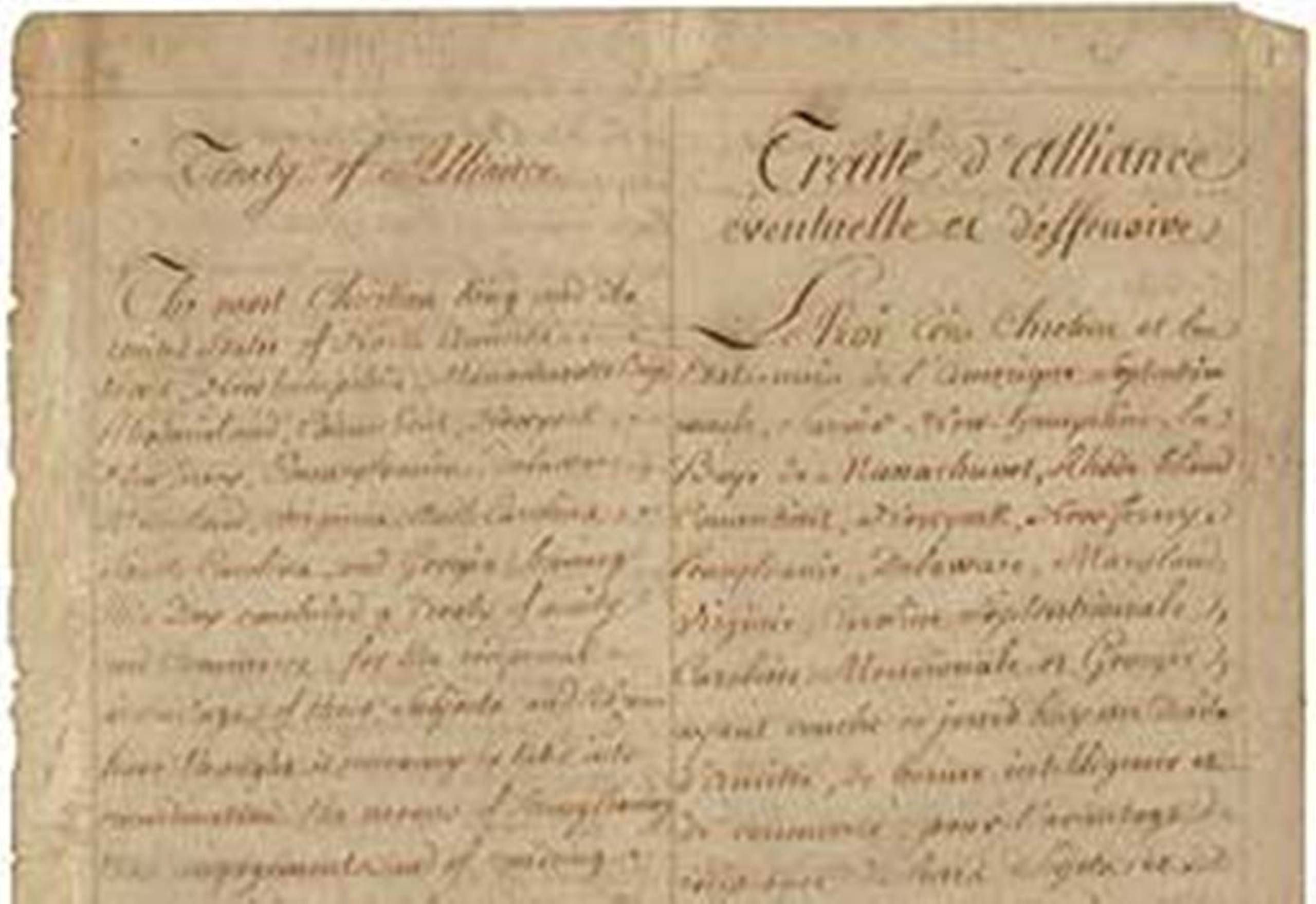 agreement 4 treaty letters (1778) American  of  Revolution Treaty Alliance