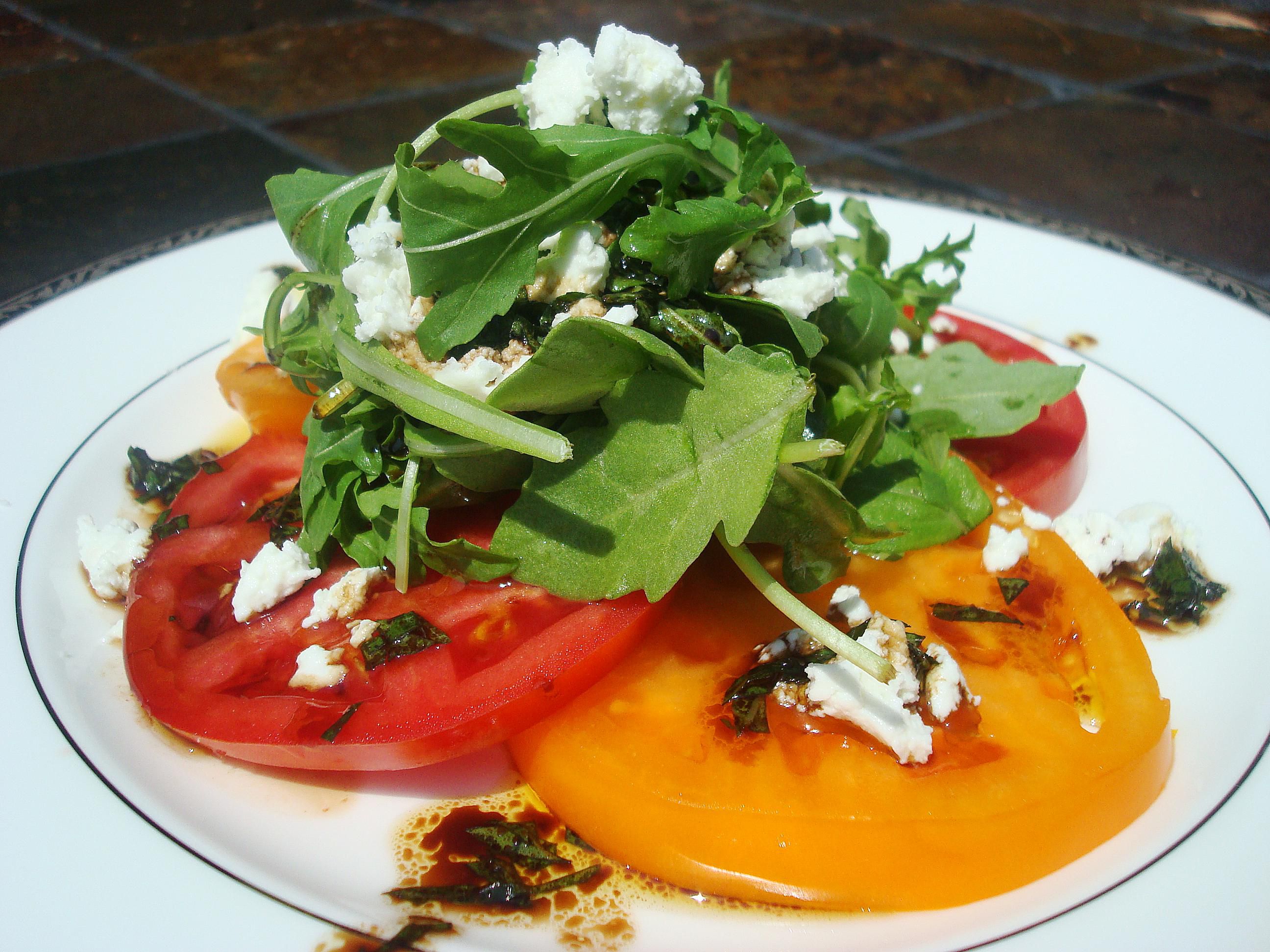 Heirloom Tomato and Goat Cheese Salad Recipe