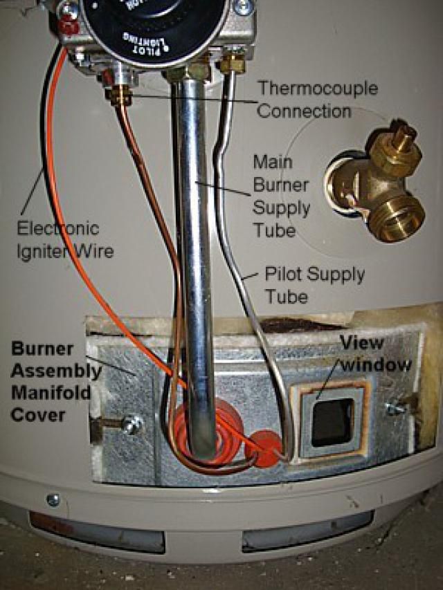 Cambie el termopar o sensor de llama de un calentador de agua rheem hot water heater wiring 