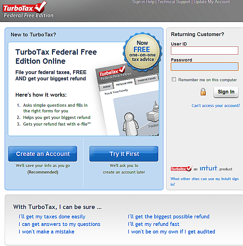 turbotax federal free edition