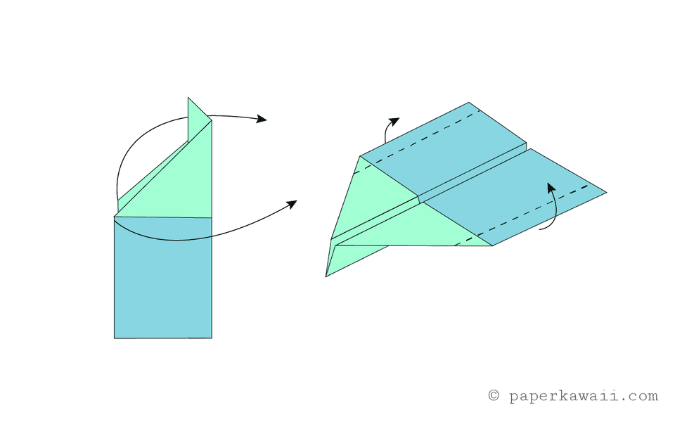 Super Easy Origami Paper Plane Diagram