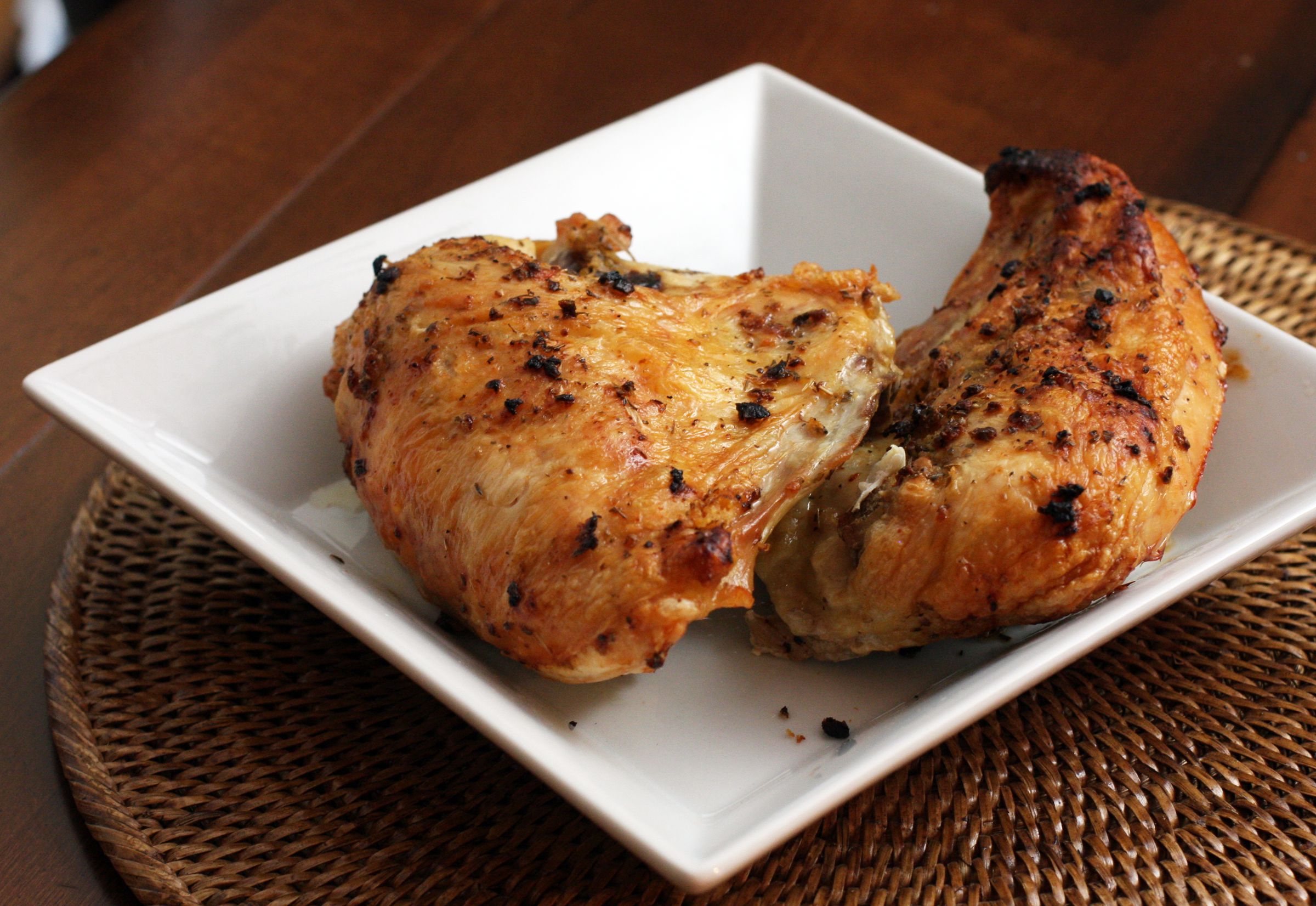 Baked Split Chicken Breasts With Garlic and Oregano