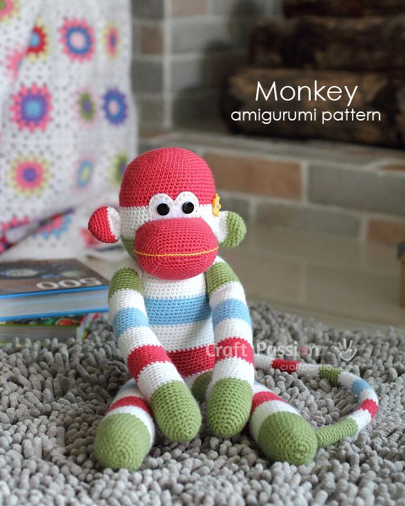 10 Free Sock Monkey Crochet Patterns