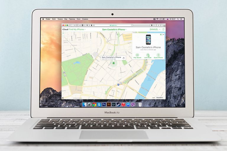 how to find my iphone using macbook