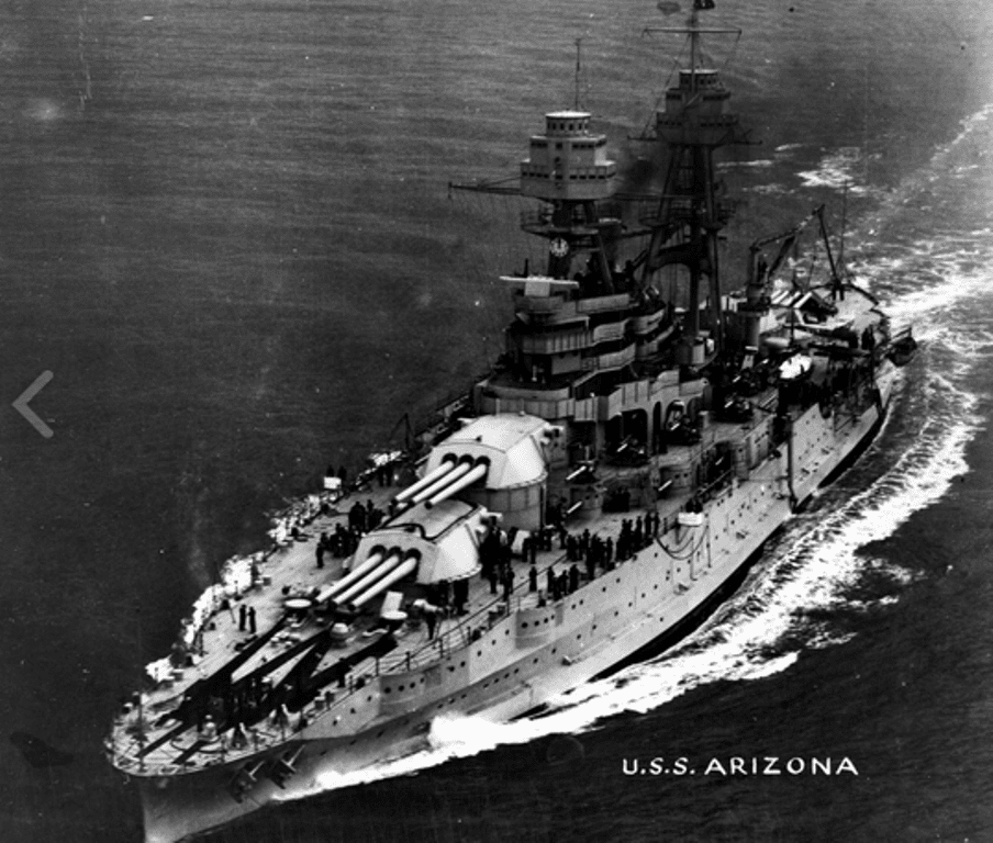 USS Arizona (BB-39) at Pearl Harbor