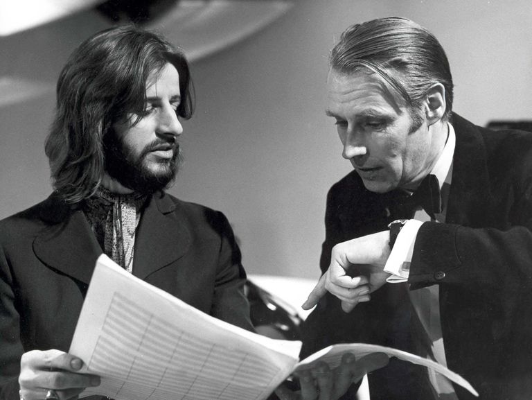 George Martin and Ringo Starr