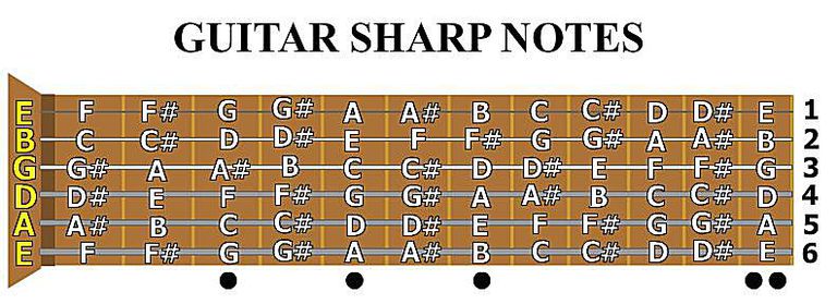 Guitar Notes And Finger Chart