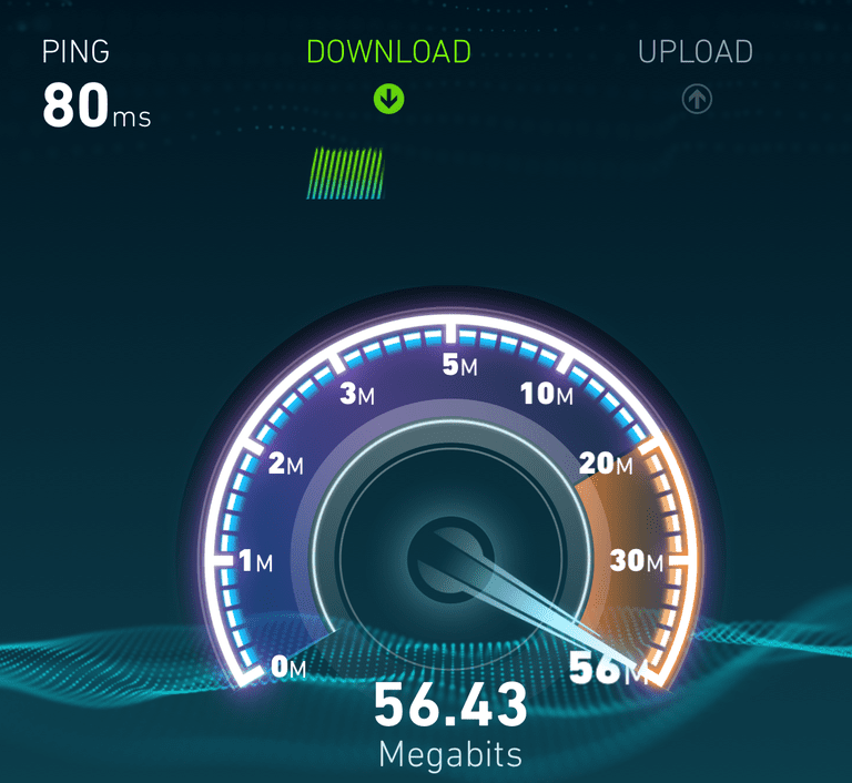 ookla says 35 download and xfinity speed test says 97