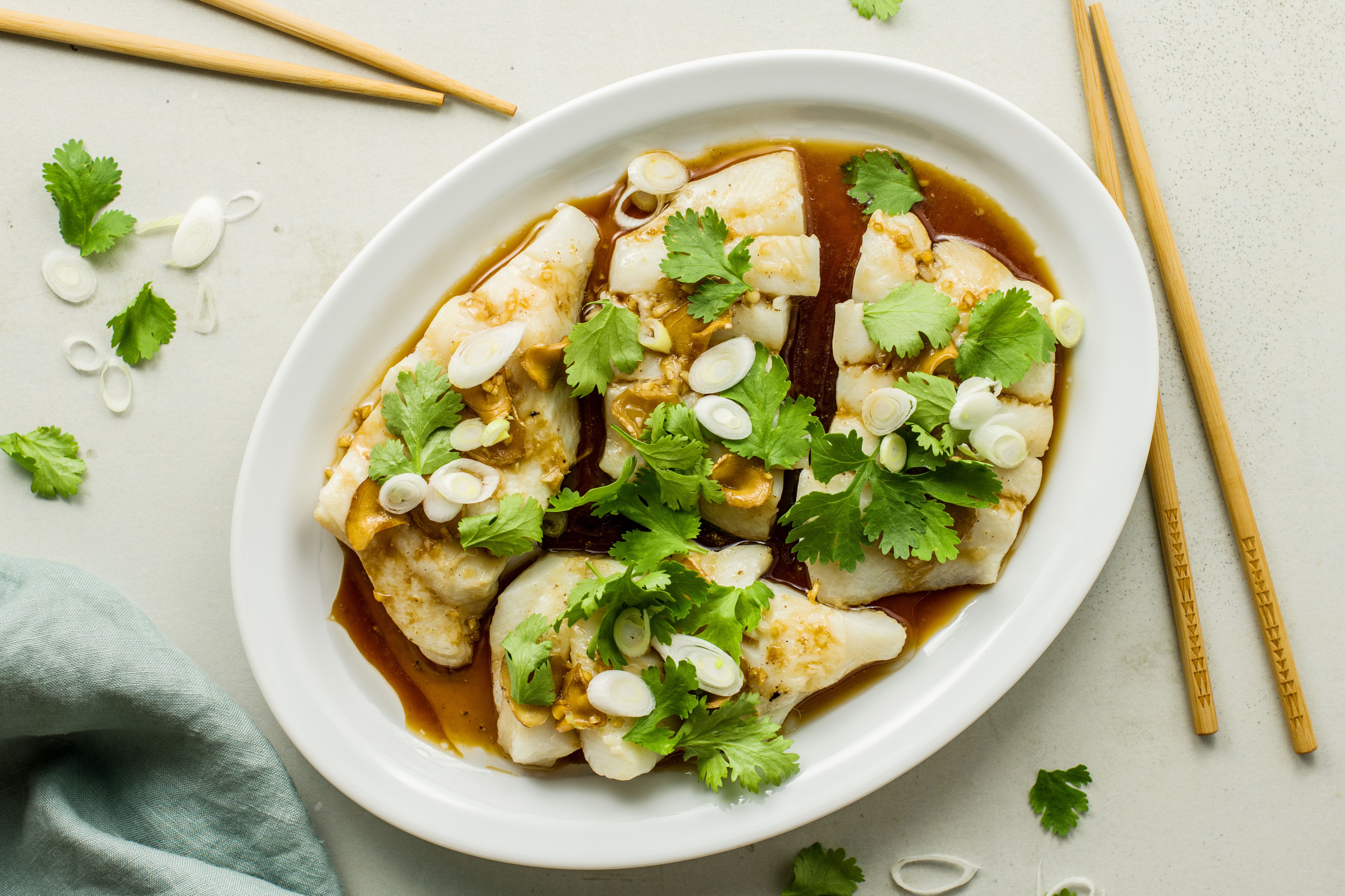 Chinese Ginger Soy Steamed Fish Recipe
