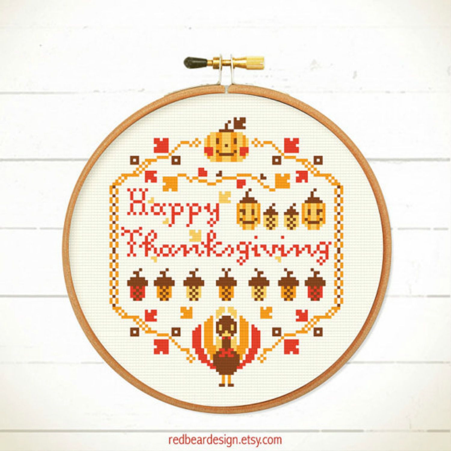 10 Thanksgiving Themed Cross Stitch Patterns