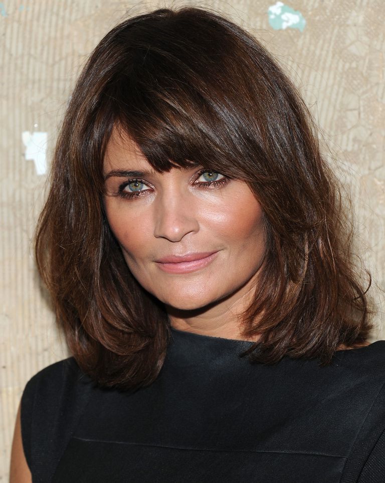 Side Swept Bangs Shoulder Length Hair For Square Faces