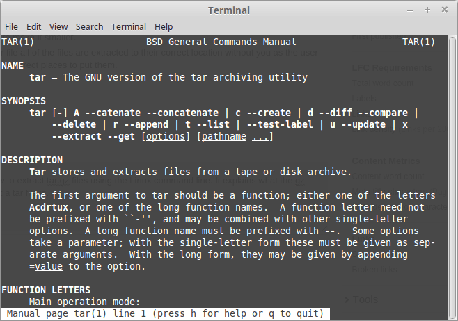 untar gz linux command line