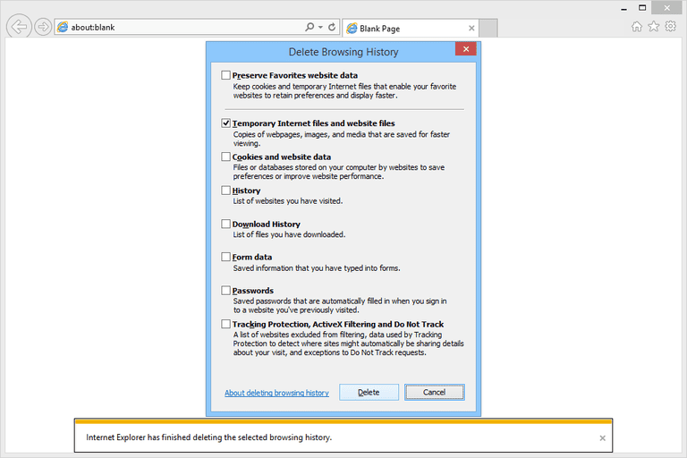 How to Clear the Cache in IE11