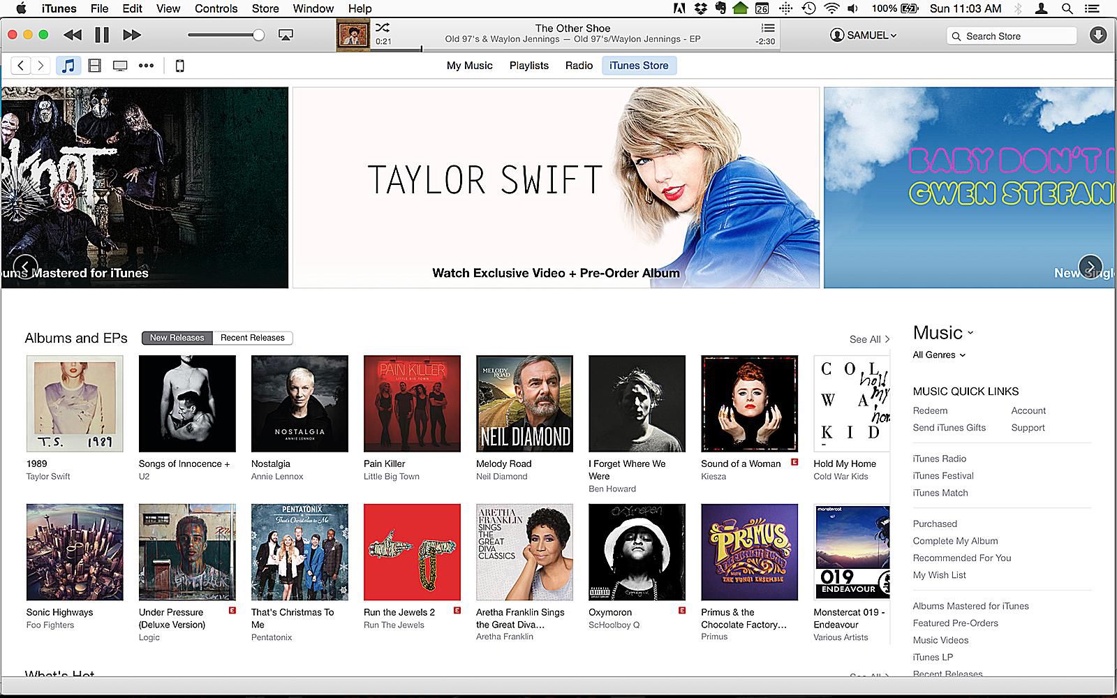 Buying Music From the iTunes Store
