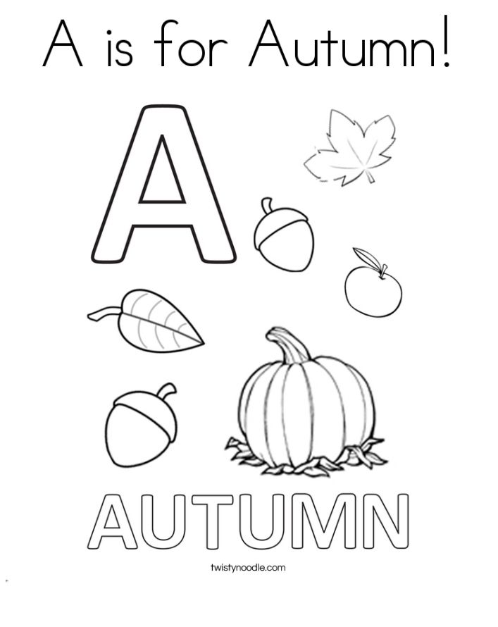 free autumn and fall coloring pages
