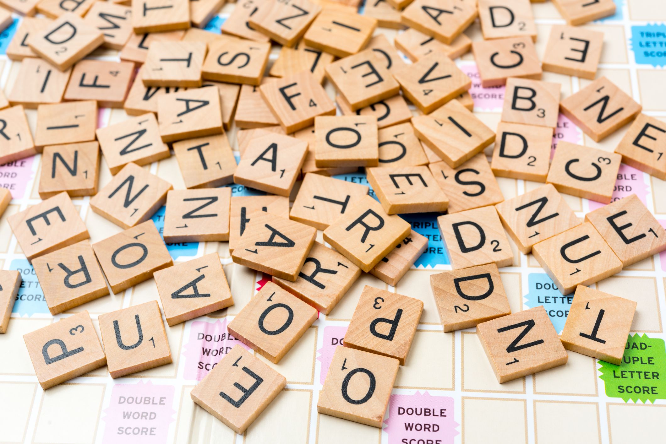 scrabble words with q without a u