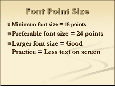 what is the best font size for a powerpoint presentation