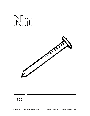 Download Letter N Coloring Book - Free Printable Pages