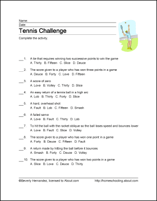 tennis wordsearch crossword puzzle and more