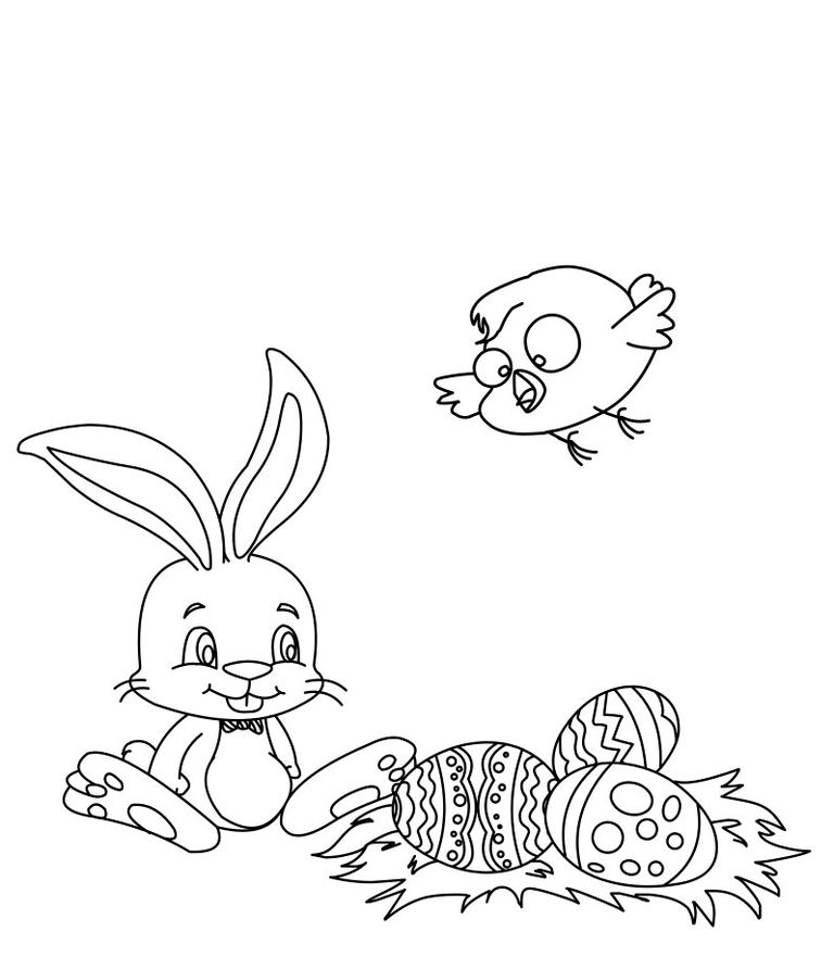 231 Free, Printable Easter Bunny Coloring Pages