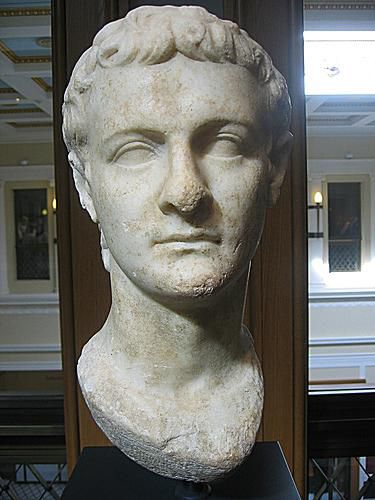 Bust of Caligula from the Getty Villa Museum in Malibu, California.