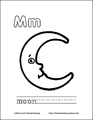Letter M Coloring Book - Free Printable Pages