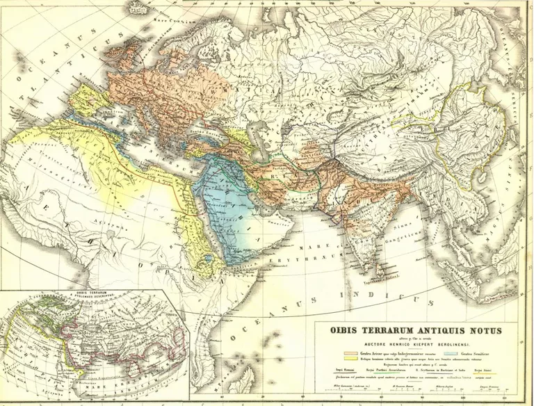 World Known to Ptolemy, From Atlas Antiquus by Heinrich Kiepert (Berlin, 1869).